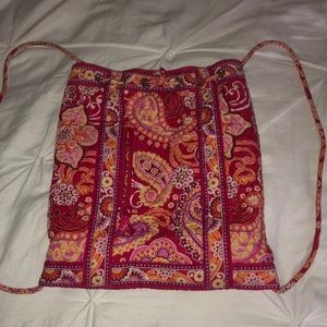 Vera Bradley string back pack in raspberry fizz